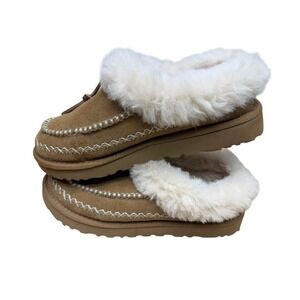 "UGG" Tasman Alpine Suede Sheepskin Moccasin Slippers 1158258 Womens 8